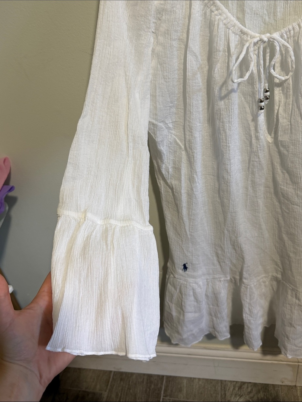 Polo Ralph Lauren Gauze Casey Swim Tunic Size Medium - Picture 6 of 9